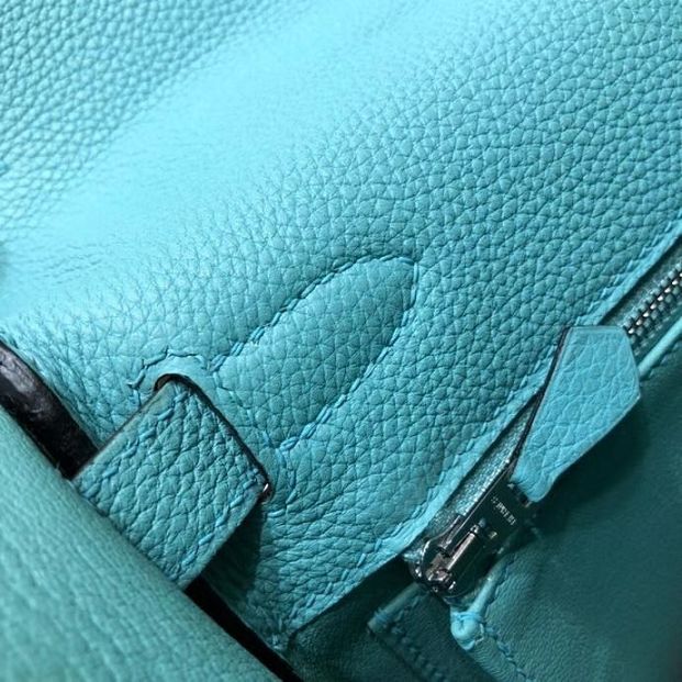 Hermes original togo leather kelly 28 bag K28-1 blue du nord 