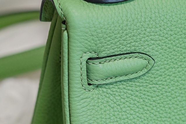 Hermes original togo leather kelly 28 bag K28-1 vert criquet