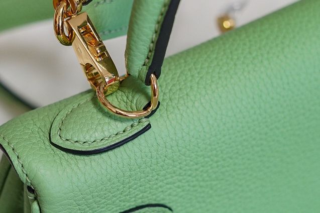 Hermes original togo leather kelly 28 bag K28-1 vert criquet