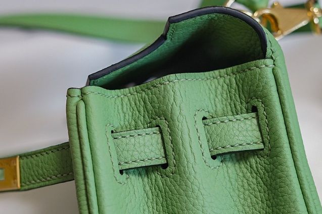 Hermes original togo leather kelly 32 bag K32 vert criquet