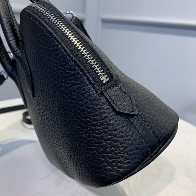 Hermes original togo leather mini bolide bag H018 black