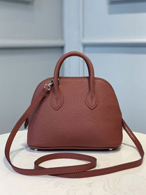 Hermes original togo leather mini bolide bag H018 bordeaux