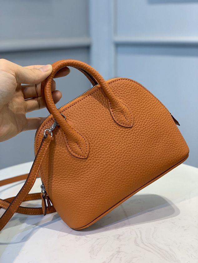 Hermes original togo leather mini bolide bag H018 orange