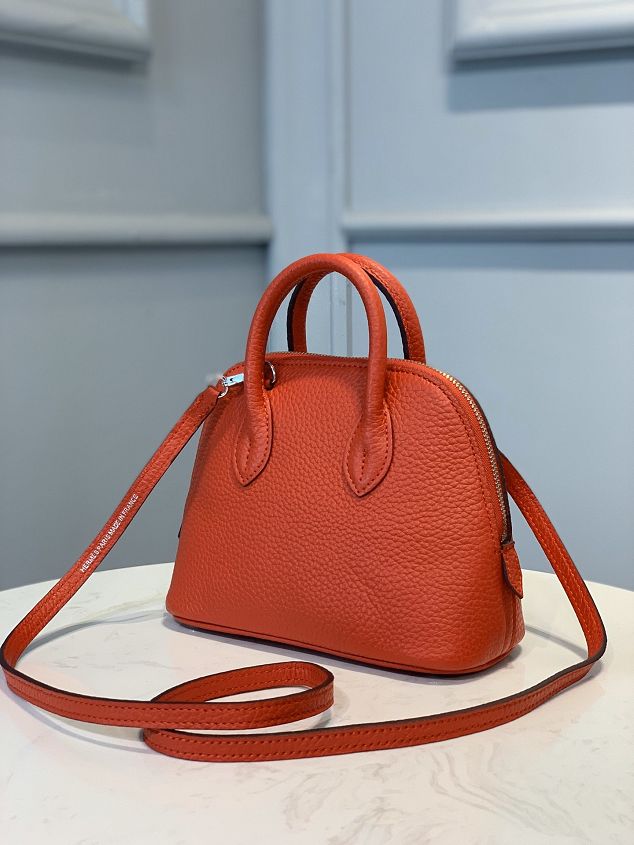 Hermes original togo leather mini bolide bag H018 red