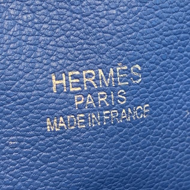 Hermes original togo leather mini bolide bag H018 royal blue