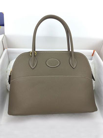 Hermes original epsom leather medium bolide 31 bag B031 etoupe grey