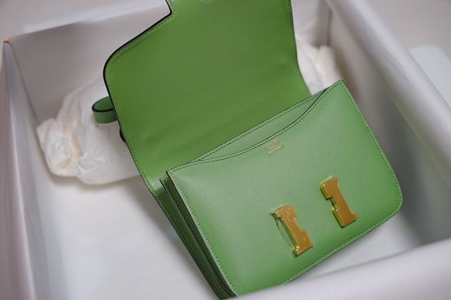 Hermes original epsom leather constance bag C23 vert criquet