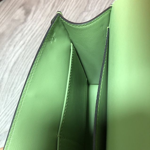 Hermes original epsom leather verrou chaine bag V23  vert criquet