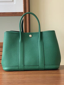 Hermes original calfskin garden party 36 bag G0360 emerald green