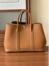 Hermes original calfskin garden party 36 bag G0360 caramel