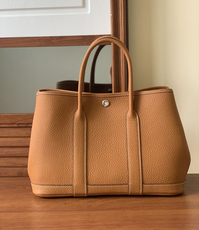 Hermes original calfskin garden party 36 bag G0360 caramel