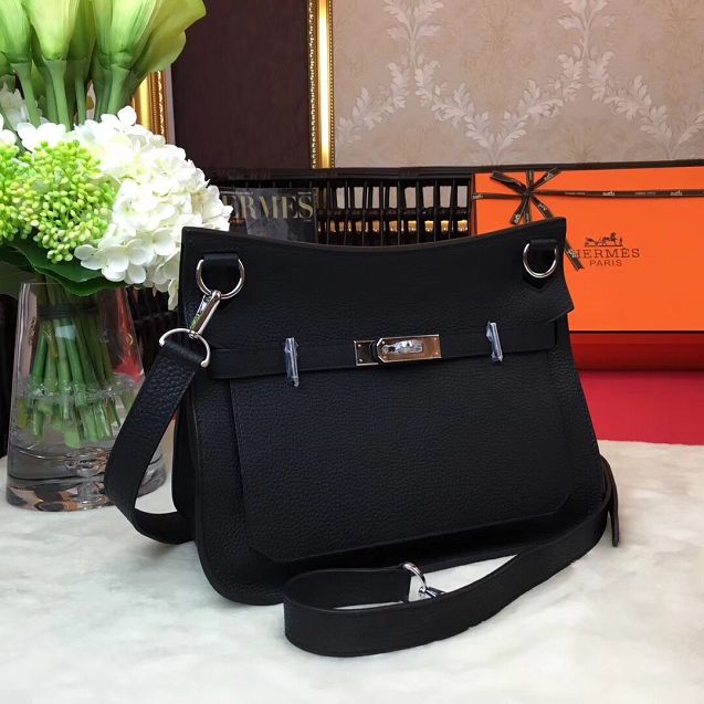 Hermes original calfskin jypsiere bag J034 black