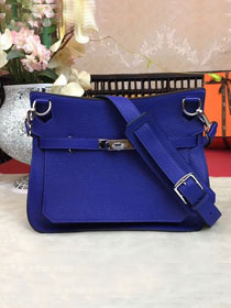 Hermes original calfskin jypsiere bag J034 electric blue