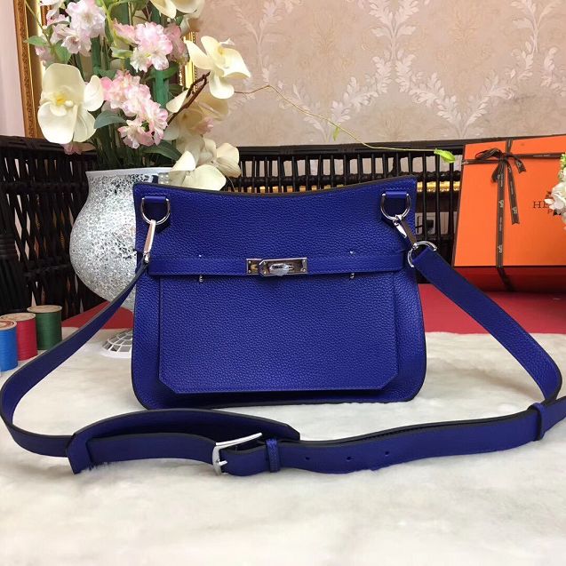 Hermes original calfskin jypsiere bag J034 electric blue