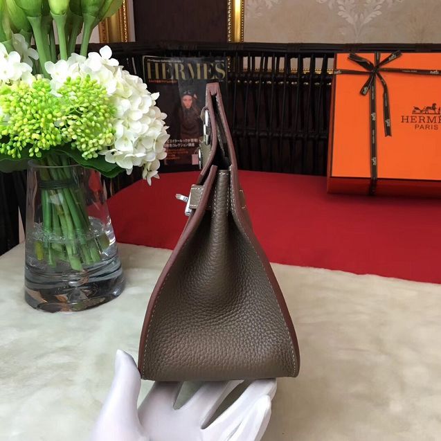 Hermes original calfskin jypsiere bag J034 grey