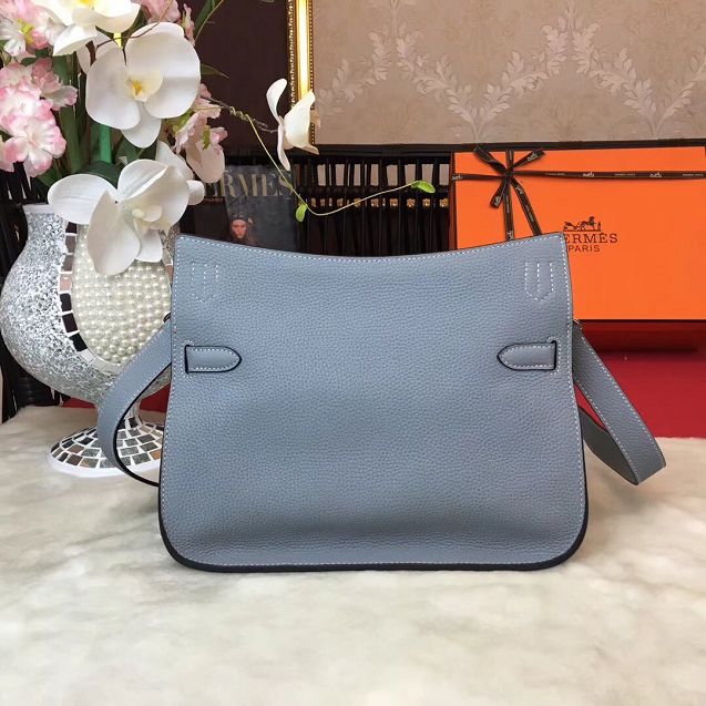 Hermes original calfskin jypsiere bag J034 light blue