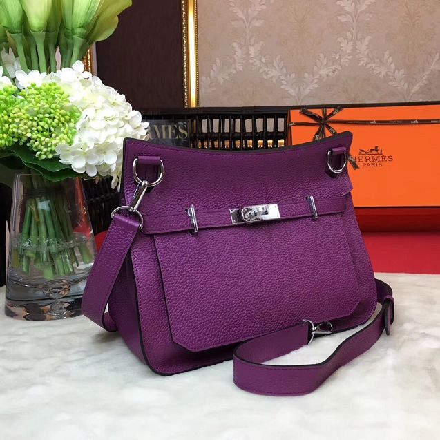 Hermes original calfskin jypsiere bag J034 purple