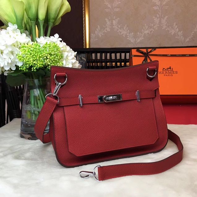 Hermes original calfskin jypsiere bag J034 red