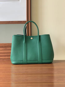 Hermes original calfskin small garden party 30 bag G0030 emerald green	