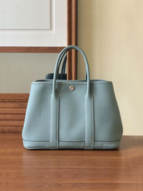 Hermes original calfskin small garden party 30 bag G0030 light blue