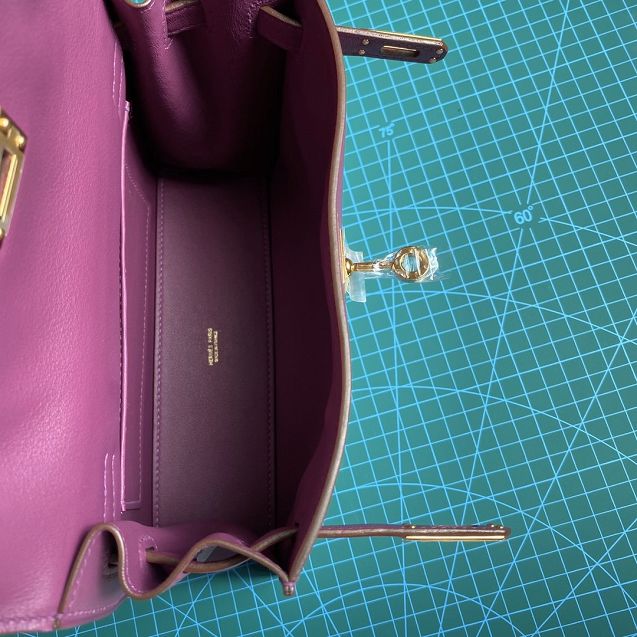 Hermes original evercolor leather kelly danse bag KD022 anemone purple