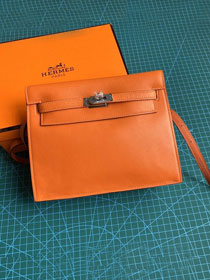 Hermes original evercolor leather kelly danse bag KD022 orange