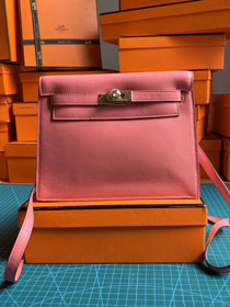 Hermes original evercolor leather kelly danse bag KD022 rose lipstick