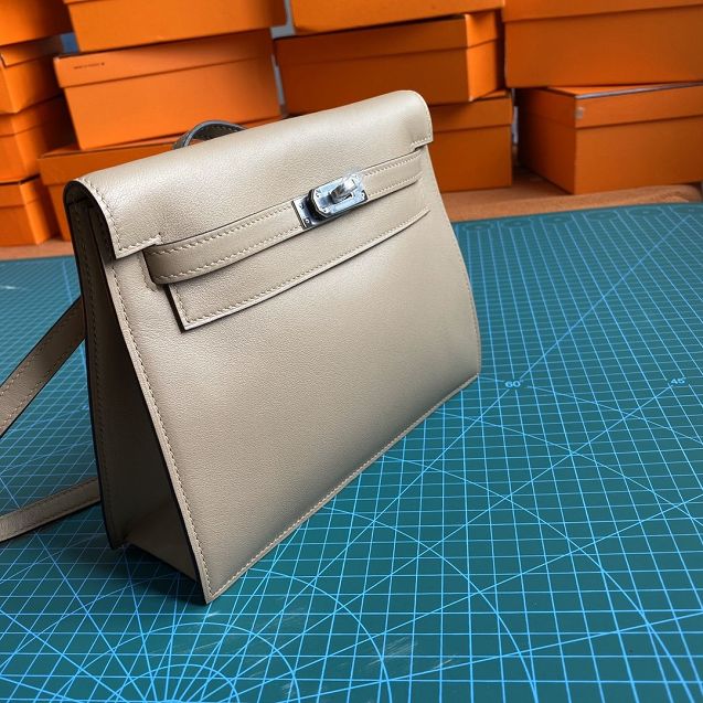 Hermes original evercolor leather kelly danse bag KD022 trench