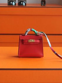 Hermes calfskin small kelly charm KC0322