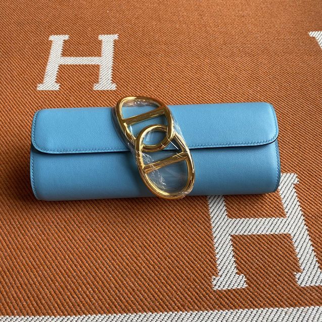 Hermes original calfskin handmade egee clutch E001 