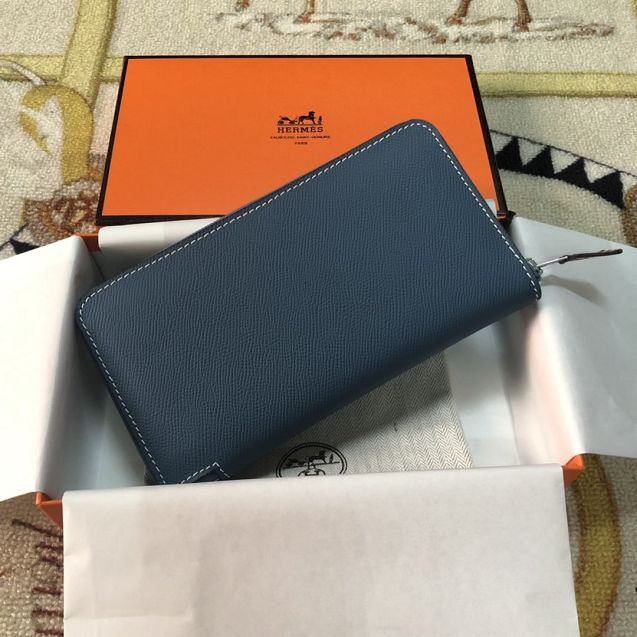 Hermes original epsom leather zipper wallet HA0158