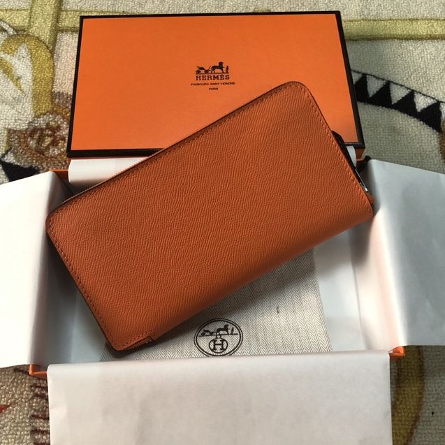 Hermes original epsom leather zipper wallet HA0158