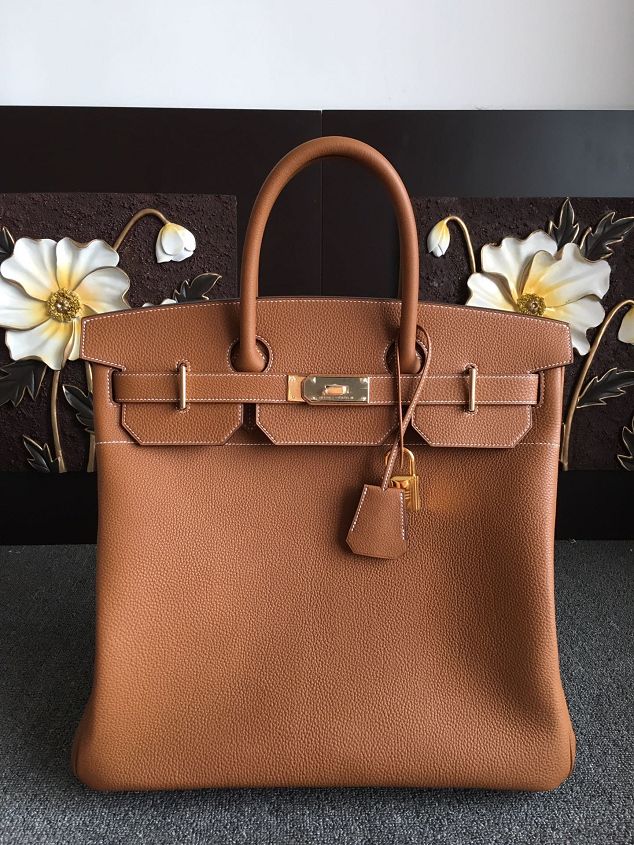 Hermes handmade original togo leather hac birkin 40 bag HB0023 brown