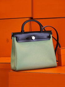 Hermes original canvas&calfskin small her bag H031 vert criquet