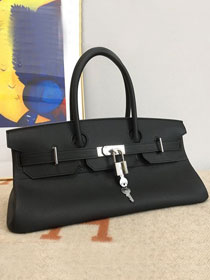 Hermes handmade original calfskin birkin 42 shoulder bag BK0058 black