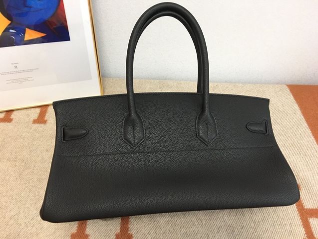 Hermes original calfskin birkin 42 shoulder bag BK0058  black