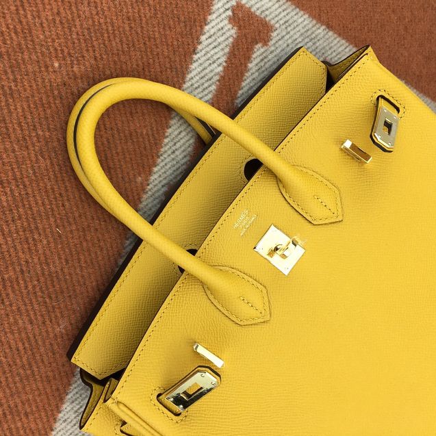 Hermes original epsom leather birkin 35 bag H35-3 amber