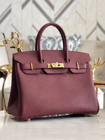 Hermes original epsom leather birkin 35 bag H35-3 bordeaux	