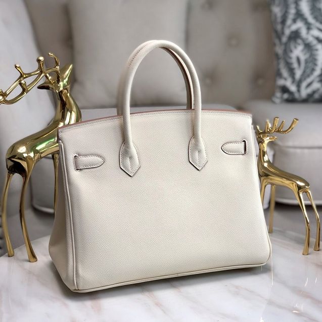 Hermes original epsom leather birkin 30 bag H30-3 cream white