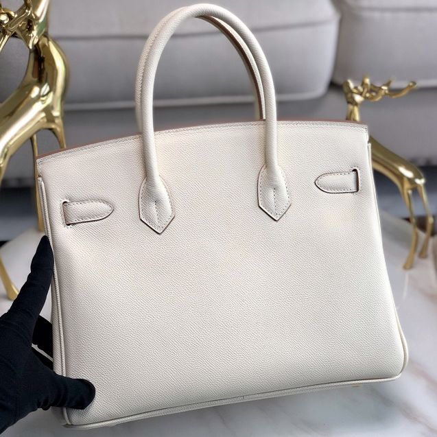 Hermes original epsom leather birkin 35 bag H35-3 craie white