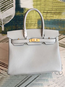 Hermes original epsom leather birkin 35 bag H35-3 pearlash