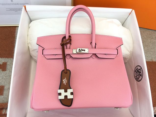 Hermes original epsom leather birkin 25 bag H25-3  rose confetti