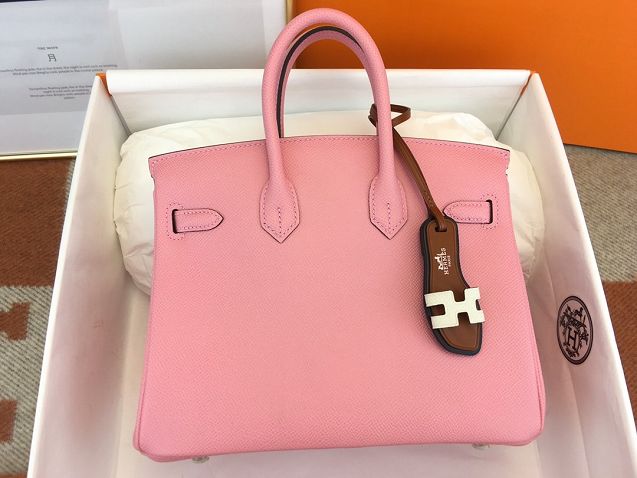 Hermes original epsom leather birkin 25 bag H25-3  rose confetti