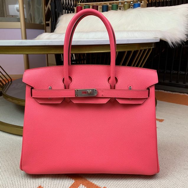 Hermes original epsom leather birkin 30 bag H30-3 rose lipstick