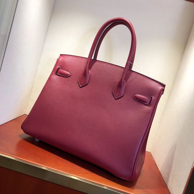 Hermes original epsom leather birkin 35 bag H35-3 rouge grenat