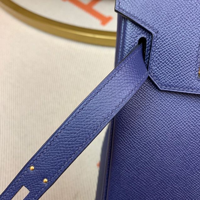 Hermes original epsom leather birkin 30 bag H30-3 royal blue