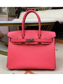 Hermes original epsom leather birkin 30 bag H30-3 rose lipstick