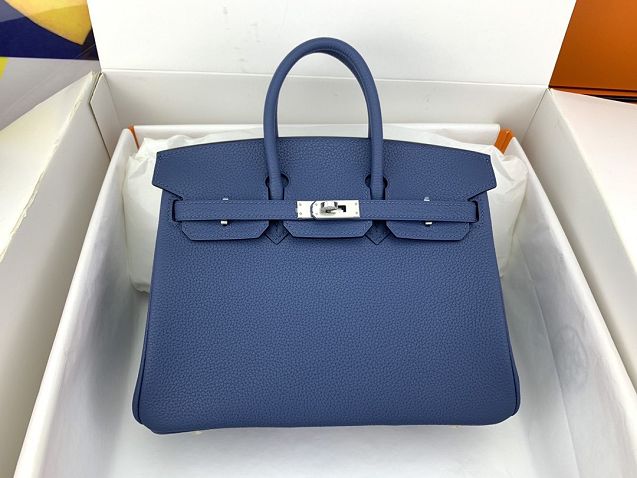 Hermes original togo leather birkin 35 bag H35-1 agate blue