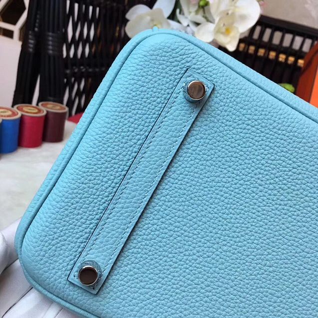 Hermes original togo leather birkin 30 bag H30-1 blue atoll