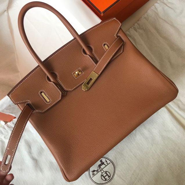 Hermes original togo leather birkin 35 bag H35-1 earth yellow